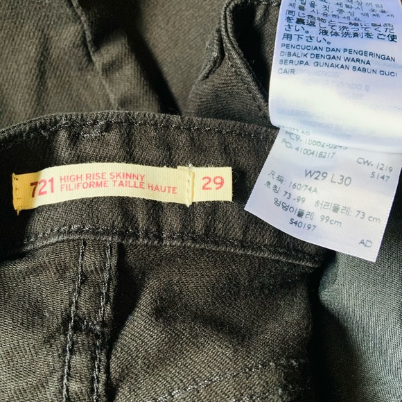 Levi’s 721 High-rise skinny black jeans - Picture 4 of 4